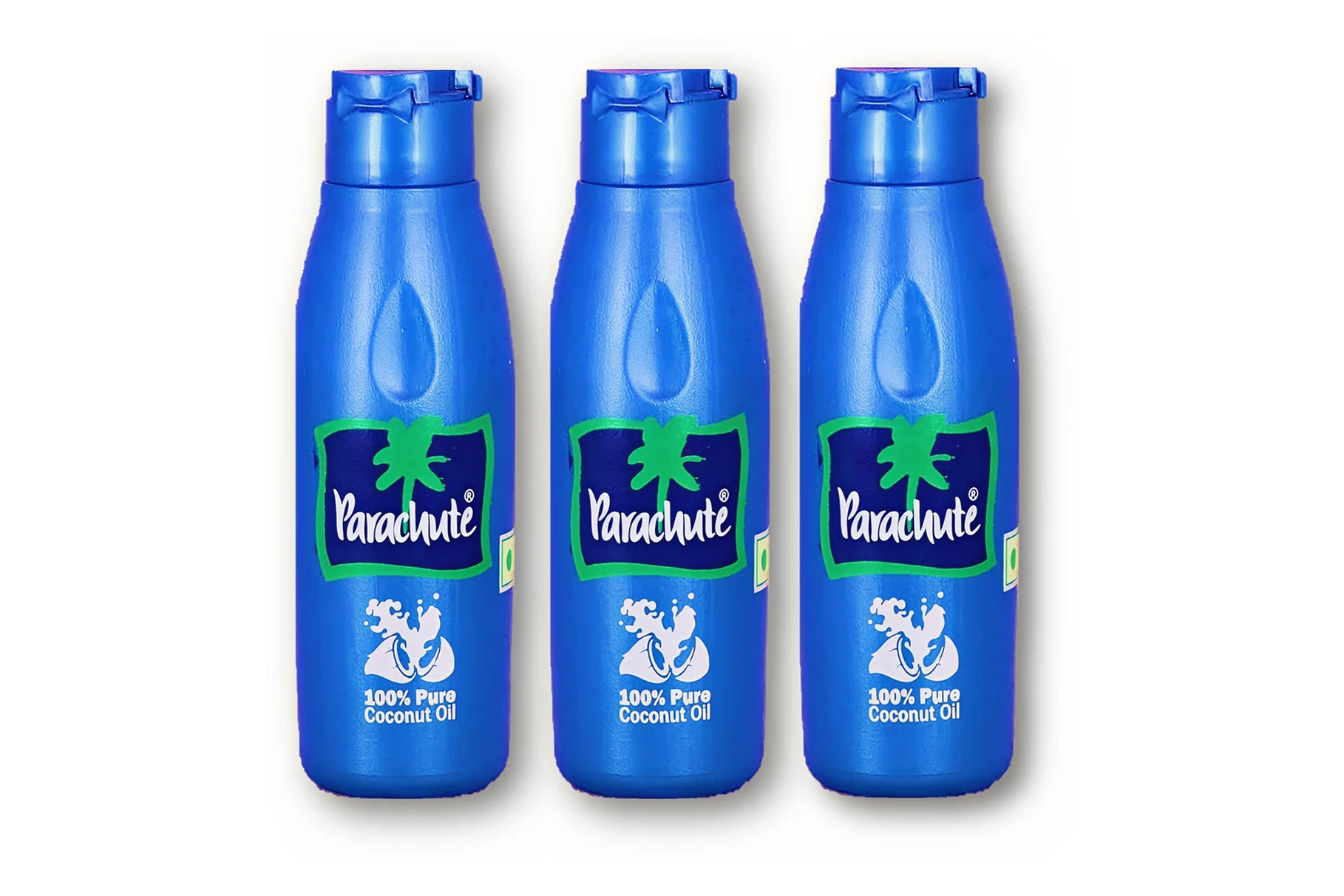 Parachute blue bottles — packaging that built brand recognition